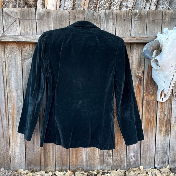 Cos Cob Vintage 1990s Black Velvet Blazer Size 9/10 - Picture 2 of 5